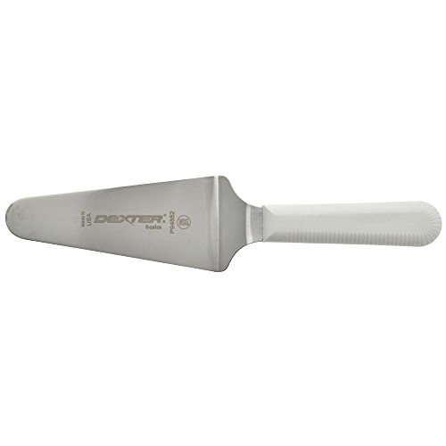 Dexter Stainless Steel Pie Server with White Polypropylene Handle - 4 1/2"L x 2 1/4"W Blade