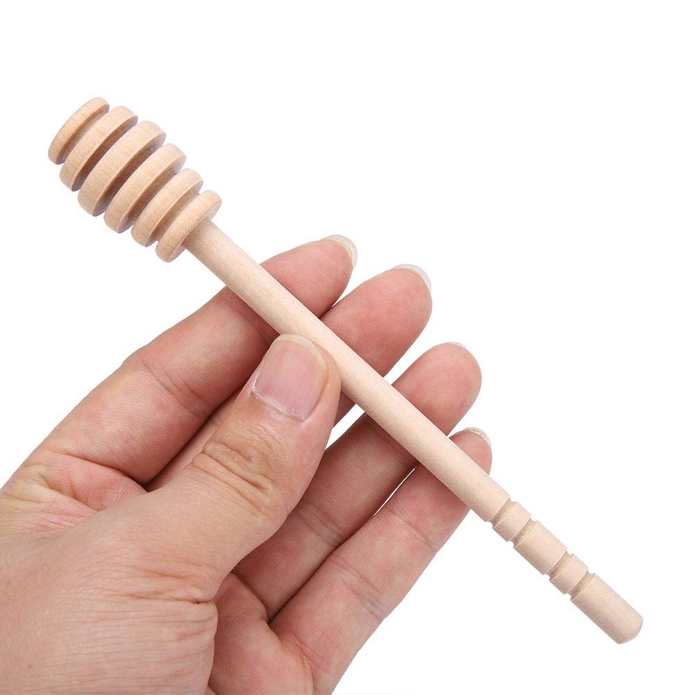 TOPINCN Wooden Jam Honey Dippers Stick Syrup Spoon Dip Drizzler Bee Marmalade Server Stir Stick Stirring Rod Kitchen Gadgets 24Pcs(16cm)