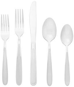 oneida jordan 20 piece everyday, service for 4 flatware, 10.4 inches, silverware set