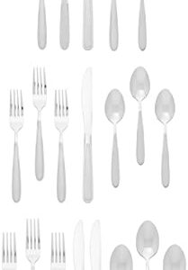 Oneida Jordan 20 Piece Everyday, Service for 4 Flatware, 10.4 inches, Silverware Set