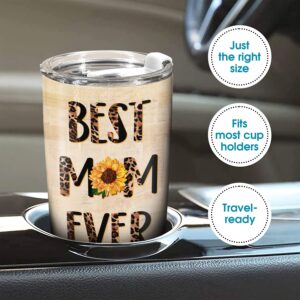 365fury Best Mom Ever Gifts - Mothers Day Gifts For Mom From Daughter, Son - Birthday, Christmas Gifts Idea For Mom From Kids - 20oz Mom Tumbler With Straw, Inspirational Bangle Bracelet For Women