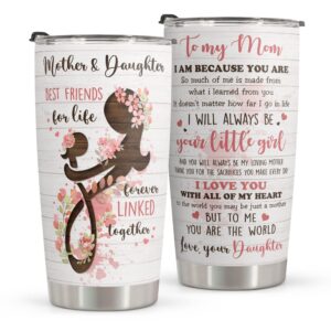 macorner mothers day gifts - birthday, christmas gifts for mom - mothers day gifts for mom from daughter - - stainless steel tumbler 20oz - symbol daughter and mom tumbler 20 oz
