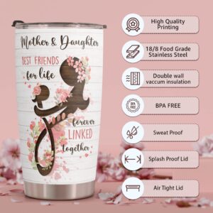 Macorner Mothers Day Gifts - Birthday, Christmas Gifts for Mom - Mothers Day Gifts For Mom From Daughter - - Stainless Steel Tumbler 20oz - Symbol Daughter and Mom Tumbler 20 oz