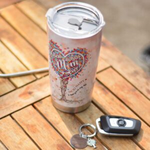 365FURY Gifts For Bonus Mom From Son, Daughter - Best Bonus, Step Ever 20oz Tumbler w/Straw & Keychain Christmas, Birthday, Mothers Day Stepmom, Mother in law, Boyfriend