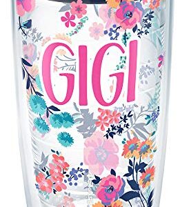 Tervis Made in USA Double Walled Dainty Floral Mother's Day Insulated Tumbler Cup Keeps Drinks Cold & Hot, 16oz, Gigi