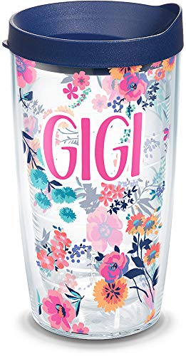 Tervis Made in USA Double Walled Dainty Floral Mother's Day Insulated Tumbler Cup Keeps Drinks Cold & Hot, 16oz, Gigi