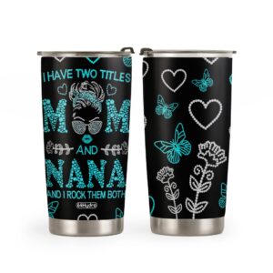 20oz blue birthday gifts for women, mom, grandma, nana - gifts for women birthday unique - inspirational gifts for women tumbler cup with lid, double wall vacuum insulated travel coffee mug