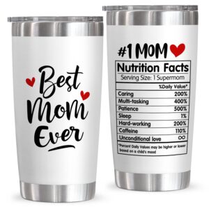 TEEZWONDER Gifts For Mom From Daughter, Son, Christmas, Mothers Day, Valentines Day, Birthday Gifts For Mom, Grandma, Mother In Law, Bonus Mom, New Mom Gifts For Women, 20 Oz Stainless Steel Tumbler