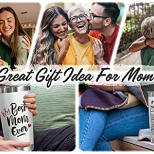 JOLOCHILL Gifts for Mom from Daughter, Son, Husband - Mom Christmas Gifts - Best Mom Ever Gifts - Unique Birthday Christmas Gifts for Mom, Wife - New Mom Gifts for Women - Mom Tumbler 20 Oz