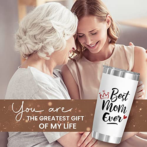 JOLOCHILL Gifts for Mom from Daughter, Son, Husband - Mom Christmas Gifts - Best Mom Ever Gifts - Unique Birthday Christmas Gifts for Mom, Wife - New Mom Gifts for Women - Mom Tumbler 20 Oz