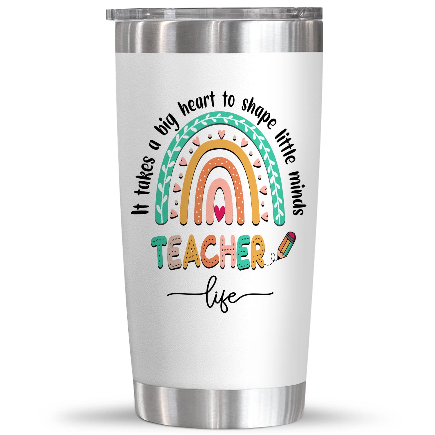 OASSIE Teacher Appreciation Gifts For Women, Teachers Day, Birthday, Christmas, Valentines Day, Graduation Gifts, Teacher Supplies, Thank You Gifts For Teacher, 20oz Stainless Steel Tumbler