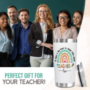 OASSIE Teacher Appreciation Gifts For Women, Teachers Day, Birthday, Christmas, Valentines Day, Graduation Gifts, Teacher Supplies, Thank You Gifts For Teacher, 20oz Stainless Steel Tumbler