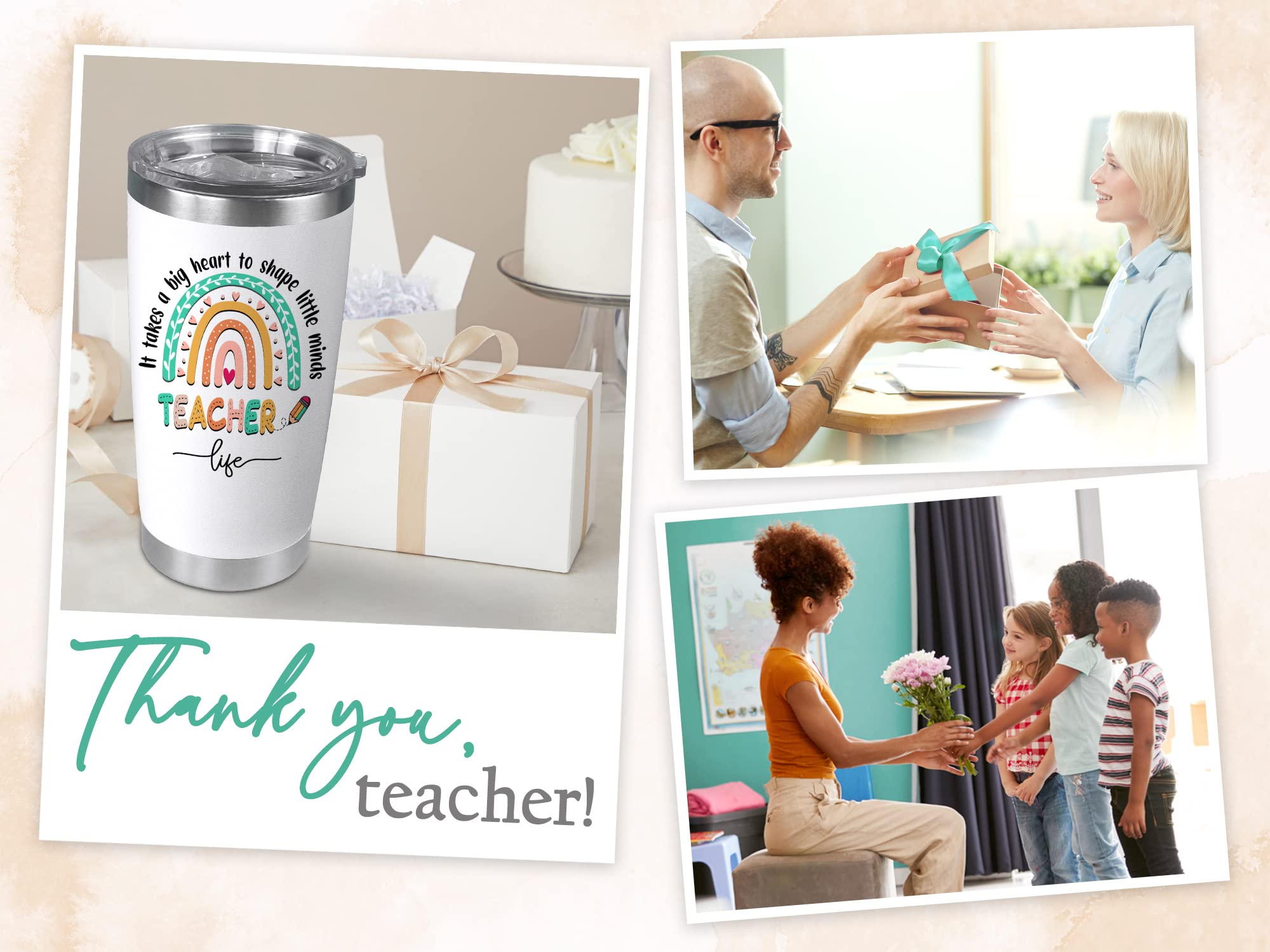 OASSIE Teacher Appreciation Gifts For Women, Teachers Day, Birthday, Christmas, Valentines Day, Graduation Gifts, Teacher Supplies, Thank You Gifts For Teacher, 20oz Stainless Steel Tumbler