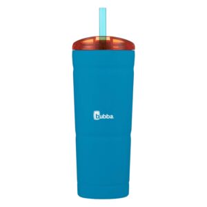 bubba envy s vacuum-insulated stainless steel tumbler with lid and straw, 24oz reusable iced coffee or water cup, bpa-free travel tumbler, tutti fruity/mandarin