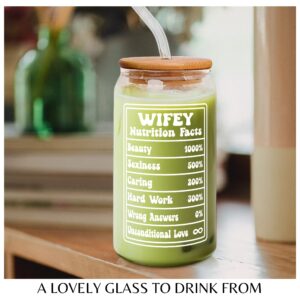 Gifts for Wife from Husband - Wife Gifts - Wedding Anniversary, Birthday Gifts for Wife, Mothers Day Gifts for Wife, Valentines Day Gifts for Wife - Romantic I Love You Gifts for Her - 16 Oz Can Glass