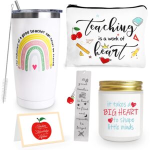 iaovueby teacher appreciation gifts, best teacher gifts for women, end of year teacher gifts from student, thank you retirement christmas teacher gift basket of daycare preschool - funny wine tumbler