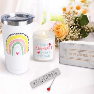 iAOVUEBY Teacher Appreciation Gifts, Best Teacher Gifts for Women, End of Year Teacher Gifts from Student, Thank you Retirement Christmas Teacher Gift Basket of Daycare Preschool - Funny Wine Tumbler