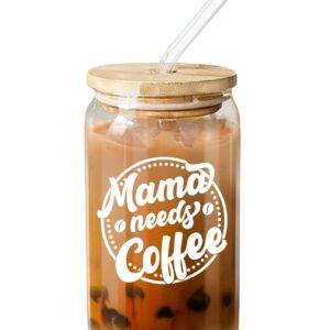 NewEleven Mothers Day Gifts For Mom - Unique Birthday Gifts For Mom, Mother, Wife, New Mom, Bonus Mom, Pregnant Mom - 16 Oz Coffee Glass