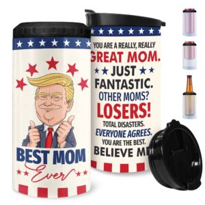 Best Gift For Mother - Gifts For Mom - Mothers Day Gift From Daughter Son - Christmas Gift For Mom - Moms Ideas Birthday Tumbler Best Mom Ever Can Cooler Mug Cup Gifts 12Oz