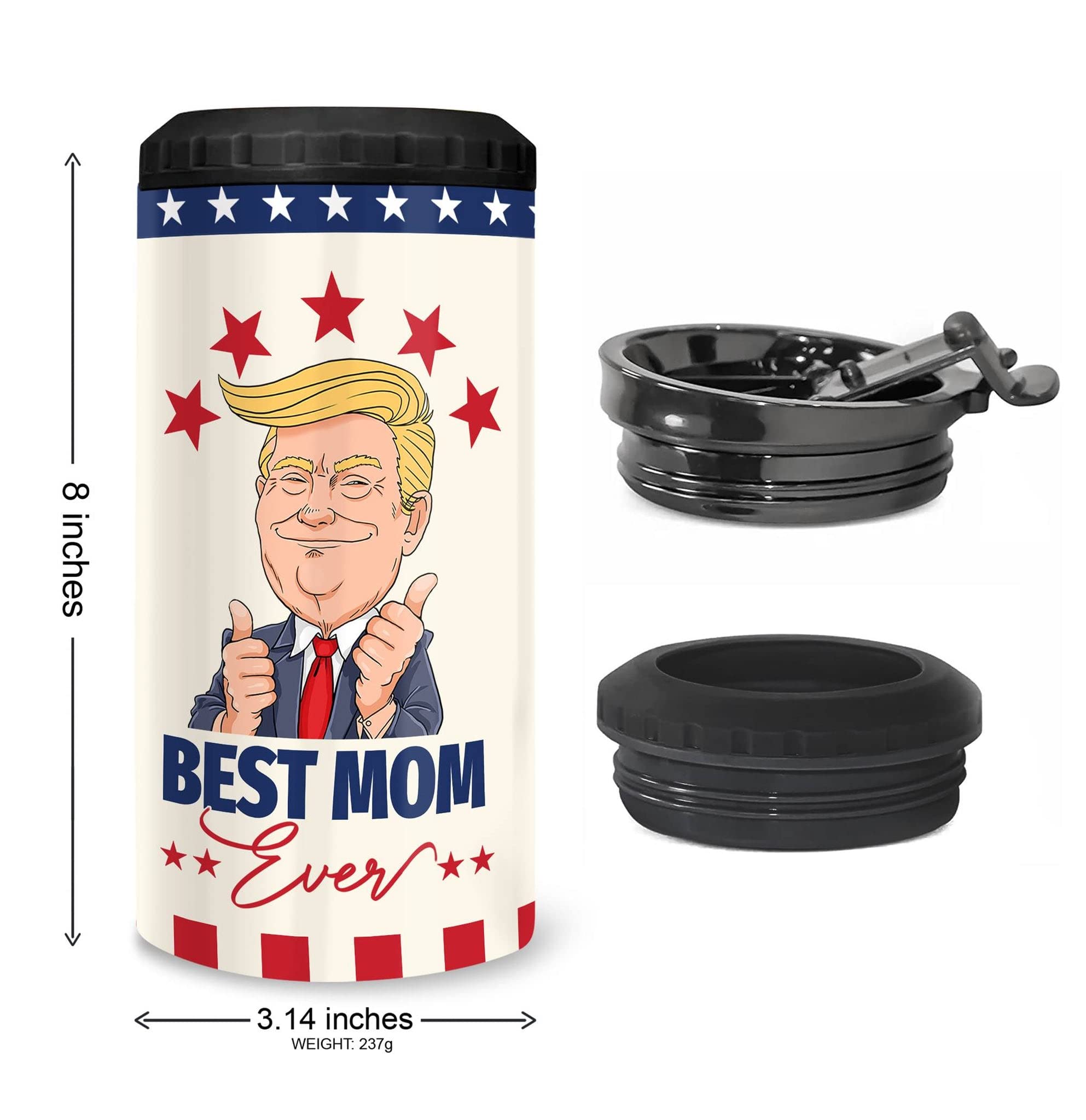 Best Gift For Mother - Gifts For Mom - Mothers Day Gift From Daughter Son - Christmas Gift For Mom - Moms Ideas Birthday Tumbler Best Mom Ever Can Cooler Mug Cup Gifts 12Oz