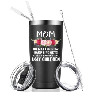 gifts for mom from daughter, son, husband - first mothers day gifts for mom, women, wife - funny birthday gifts ideas for mom -personalized best mom ever presents for new mom, bouns mom -20 oz tumbler