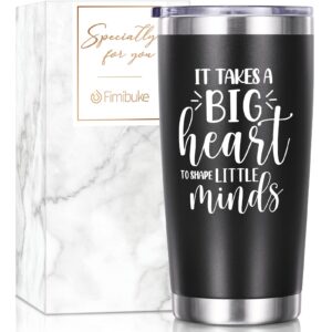 fimibuke gifts for teacher from students - 20 oz tumbler teachers day gifts for teacher appreciation teacher gift insulated cups big heart funny birthday present graduation gifts tumbler for teacher