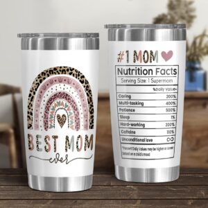 Kilyhome Mothers Day Gifts For Mom From Daughter, Son - Best Mom Ever Gifts, Gift Ideas for Birthday, Mother's Day, Presents For Mom To Be 1st Time Mom, New Mom Gifts - 20 Oz Stainless Steel Tumbler