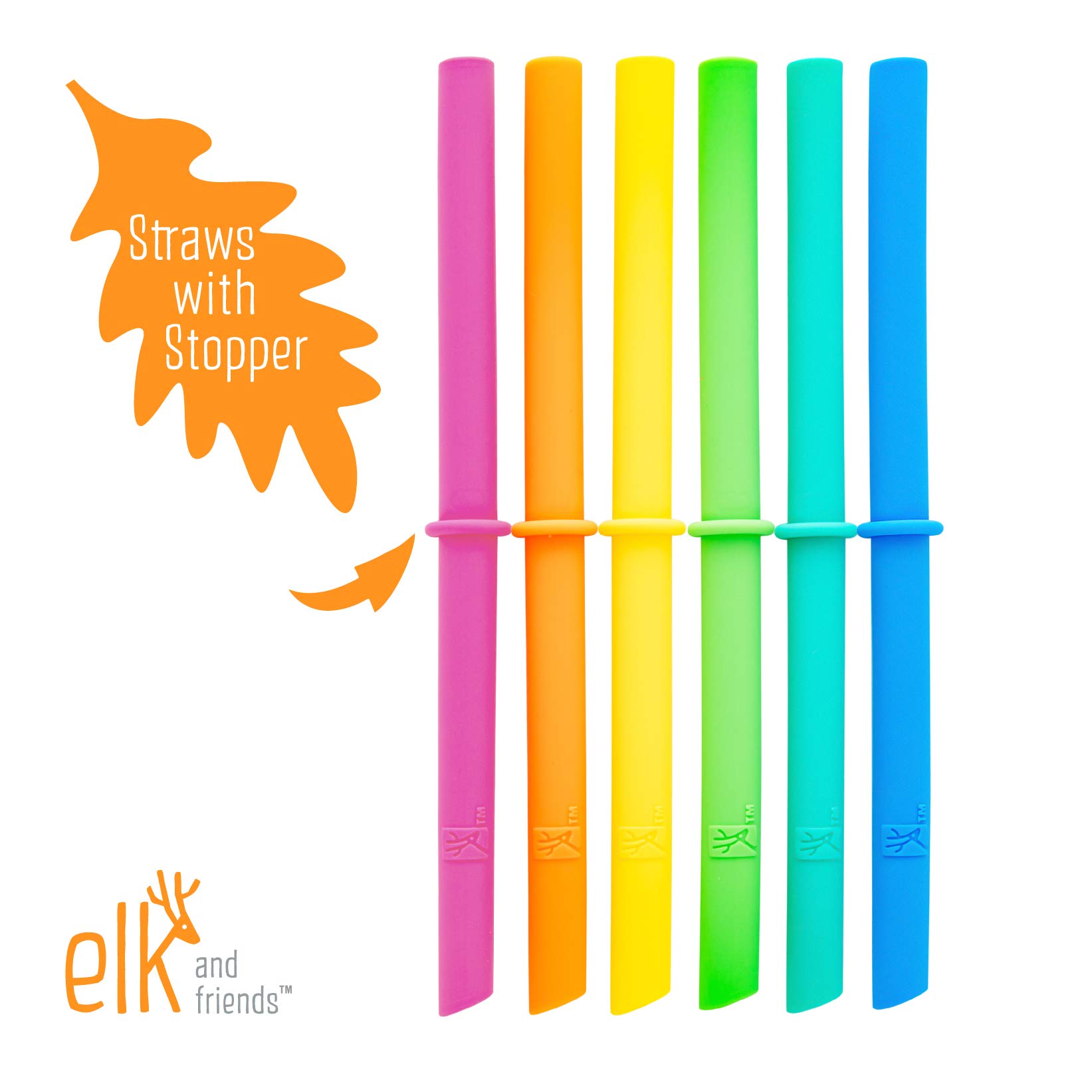 Elk and Friends Kids & Toddler Cups | The Original Glass Mason Jars 12 oz with Silicone Sleeves Straws Smoothie Spill Proof