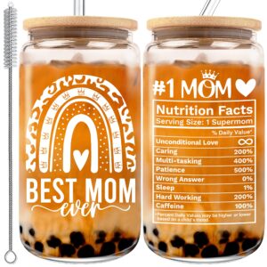 mothers day gifts for mom from daughter, son, kids, husband - mom gifts for wife - birthday present for mom, mama gifts, mother gifts - new mom, first time, bonus momgift ideas - 16oz can glass cup