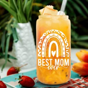 Mothers Day Gifts for Mom from Daughter, Son, Kids, Husband - Mom Gifts for Wife - Birthday Present for Mom, Mama Gifts, Mother Gifts - New Mom, First Time, Bonus MomGift Ideas - 16oz Can Glass Cup