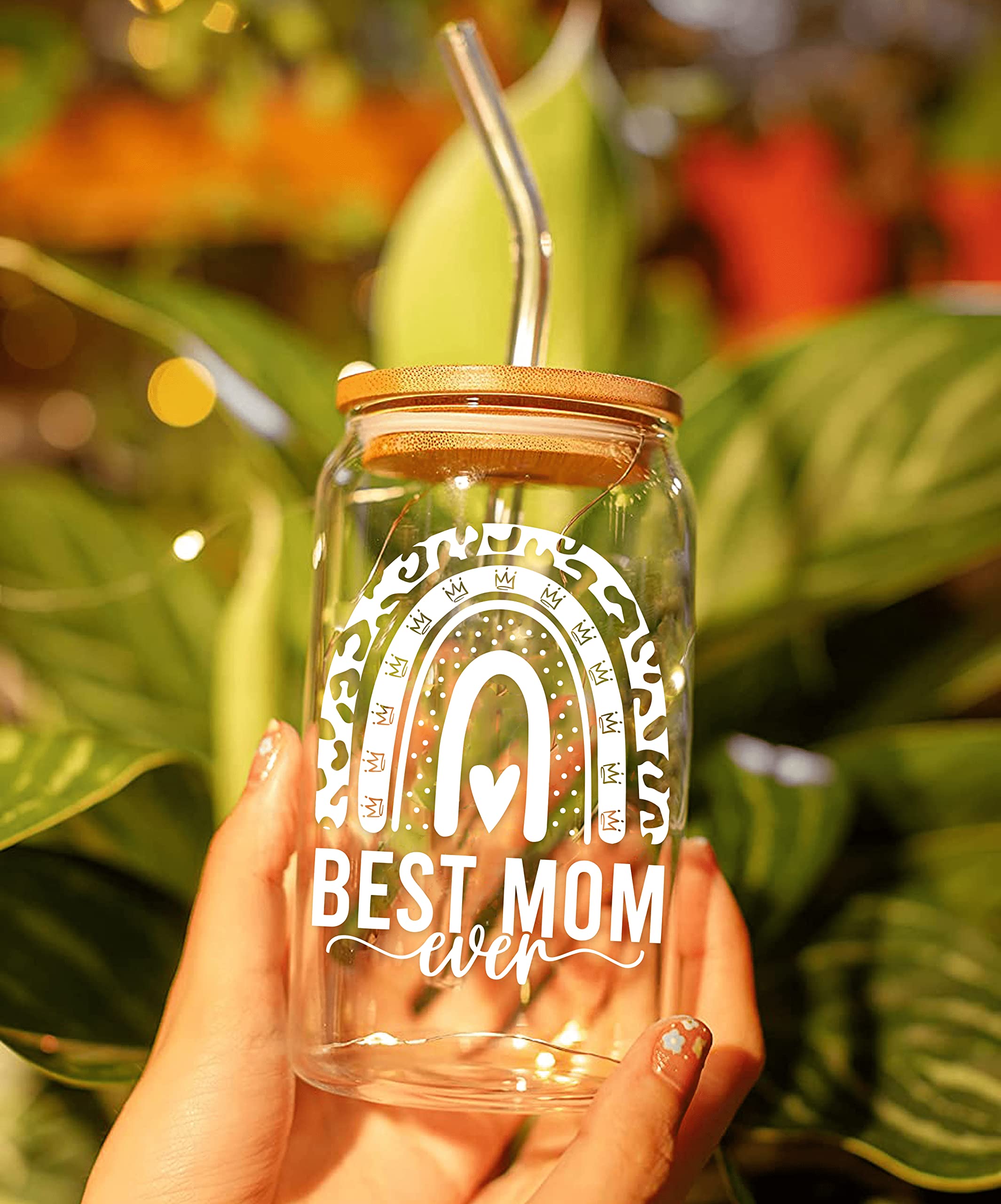 Mothers Day Gifts for Mom from Daughter, Son, Kids, Husband - Mom Gifts for Wife - Birthday Present for Mom, Mama Gifts, Mother Gifts - New Mom, First Time, Bonus MomGift Ideas - 16oz Can Glass Cup