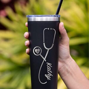 AVITO 22 oz Personalized Nurse Gift, Laser Engraved Nurse Tumbler with Stethoscope, Doctor Tumbler, Doctor Gift, RN Nurse Graduation, Nursing Student