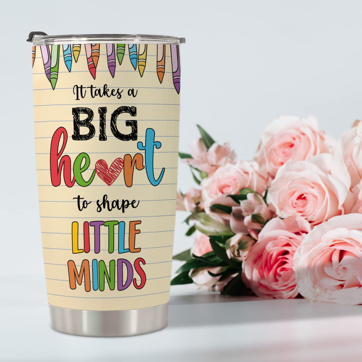 Teacher Appreciation Gifts - Best Teacher Gifts for Women - Daycare Teacher Gifts Back to School - Christmas Gifts for Teacher - Teacher Coffee Mug Stainless Steel Tumbler with Lid And Straws 20oz