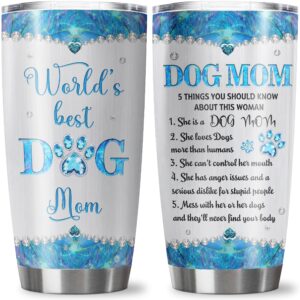 Noxulie Dog Mom Tumbler - Dog Mom Gifts For Women - Dog Mom Gift - Dog Lovers Gifts For Women - Gifts For Dog Lovers - Dog Lover Gift Ideas - Mothers Day Gifts For Dog Mom - Birthday Gifts For Dog Mom