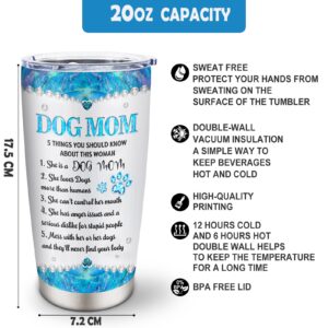 Noxulie Dog Mom Tumbler - Dog Mom Gifts For Women - Dog Mom Gift - Dog Lovers Gifts For Women - Gifts For Dog Lovers - Dog Lover Gift Ideas - Mothers Day Gifts For Dog Mom - Birthday Gifts For Dog Mom