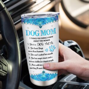 Noxulie Dog Mom Tumbler - Dog Mom Gifts For Women - Dog Mom Gift - Dog Lovers Gifts For Women - Gifts For Dog Lovers - Dog Lover Gift Ideas - Mothers Day Gifts For Dog Mom - Birthday Gifts For Dog Mom