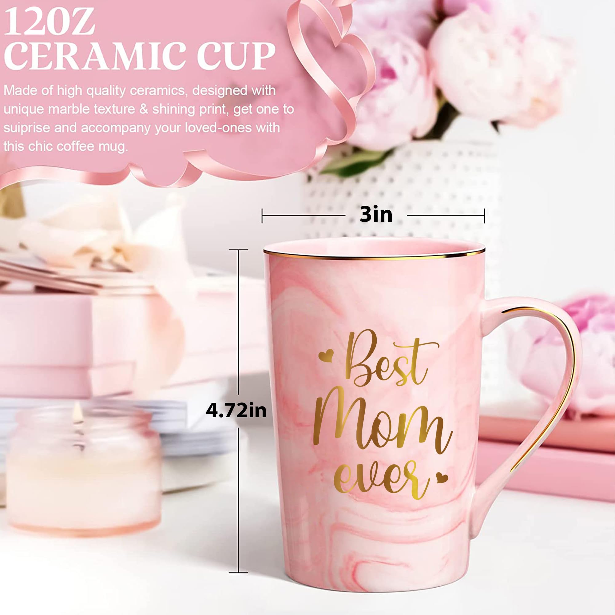 Best Mom Ever Mug Mom Mug Best Mom Ever Gifts Mom Coffee Mug Mom Mugs from Daughter Son Kids Things To Get Your Mom For Christmas, Mothers Day, Birthday Best Mommy Ever Gifts Pink Mug 12oz