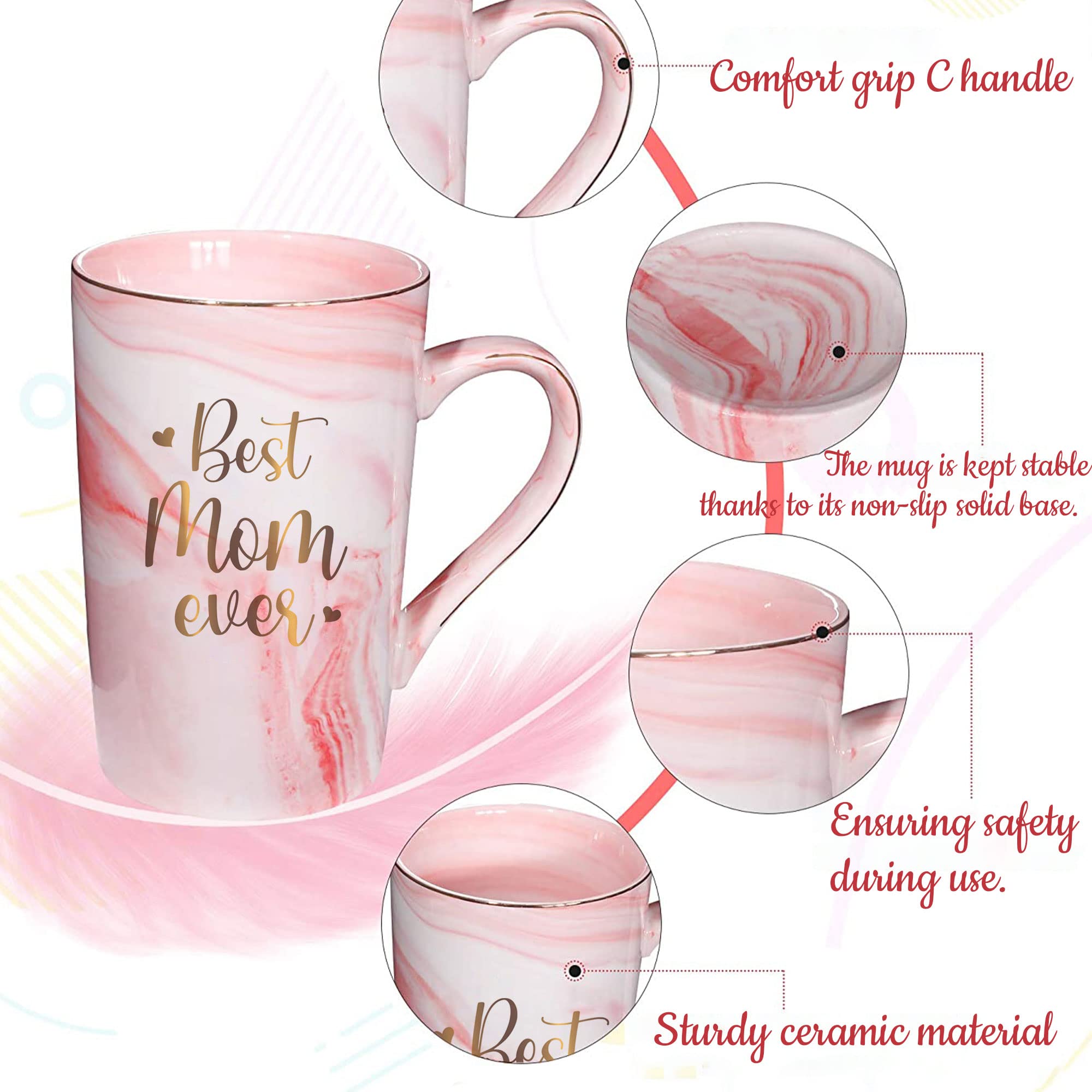 Best Mom Ever Mug Mom Mug Best Mom Ever Gifts Mom Coffee Mug Mom Mugs from Daughter Son Kids Things To Get Your Mom For Christmas, Mothers Day, Birthday Best Mommy Ever Gifts Pink Mug 12oz