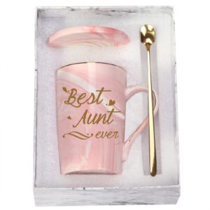 best aunt ever mug best aunt ever coffee mug best aunt ever gifts best aunt ever cup aunt coffee mug birthday mothers day gifts for aunt from nephew niece 14 ounce pink with gift box spoon coaster