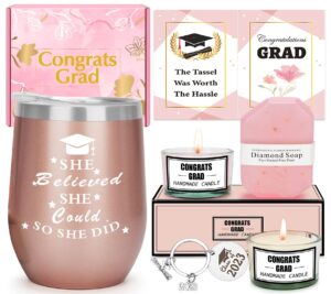 graduation gifts for her 2023, college gifts, relaxing spa basket gift with tumbler, masters degree grad new job class of 2023 for girls graduates women (graduation)
