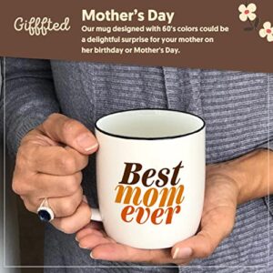 Triple Gifffted Worlds Best Mom Ever Coffee Mug & Socks Set for Mother, Gifts Ideas for Christmas,valentines, Mothers Day, Birthday, From Daughter and Son, Cool Mommy Presents, Ceramic Cup 380ml