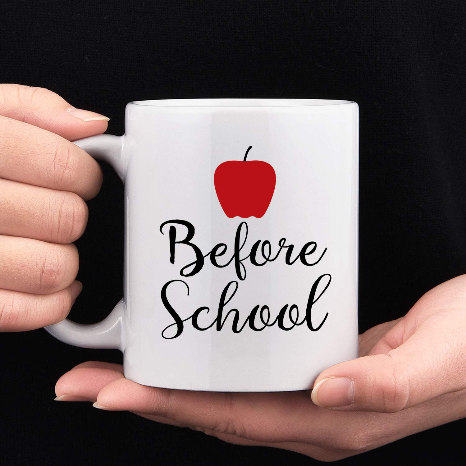 Before School, After School 11Oz Coffee Mug and 15Oz Wine Glass Set for Teachers, Professors, Mentor, Teaching Assistant - Funny Idea for Teacher's Day, Teacher Appreciation, Birthday