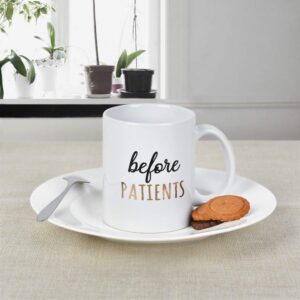 Gtmileo Before Patients, After Patients 11 oz Coffee Mug and 15 oz Stemless Wine Glass Set for Nurse, Doctor, Dentist, Dental, Physician, Hygienist