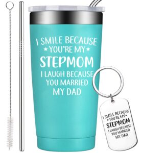 grifarny stepmom gifts from stepdaughter, daughter, son - mothers day gift for stepmom，step mom - christmas birthday gifts for stepmom, stepmother - stepmom tumbler cup 20oz