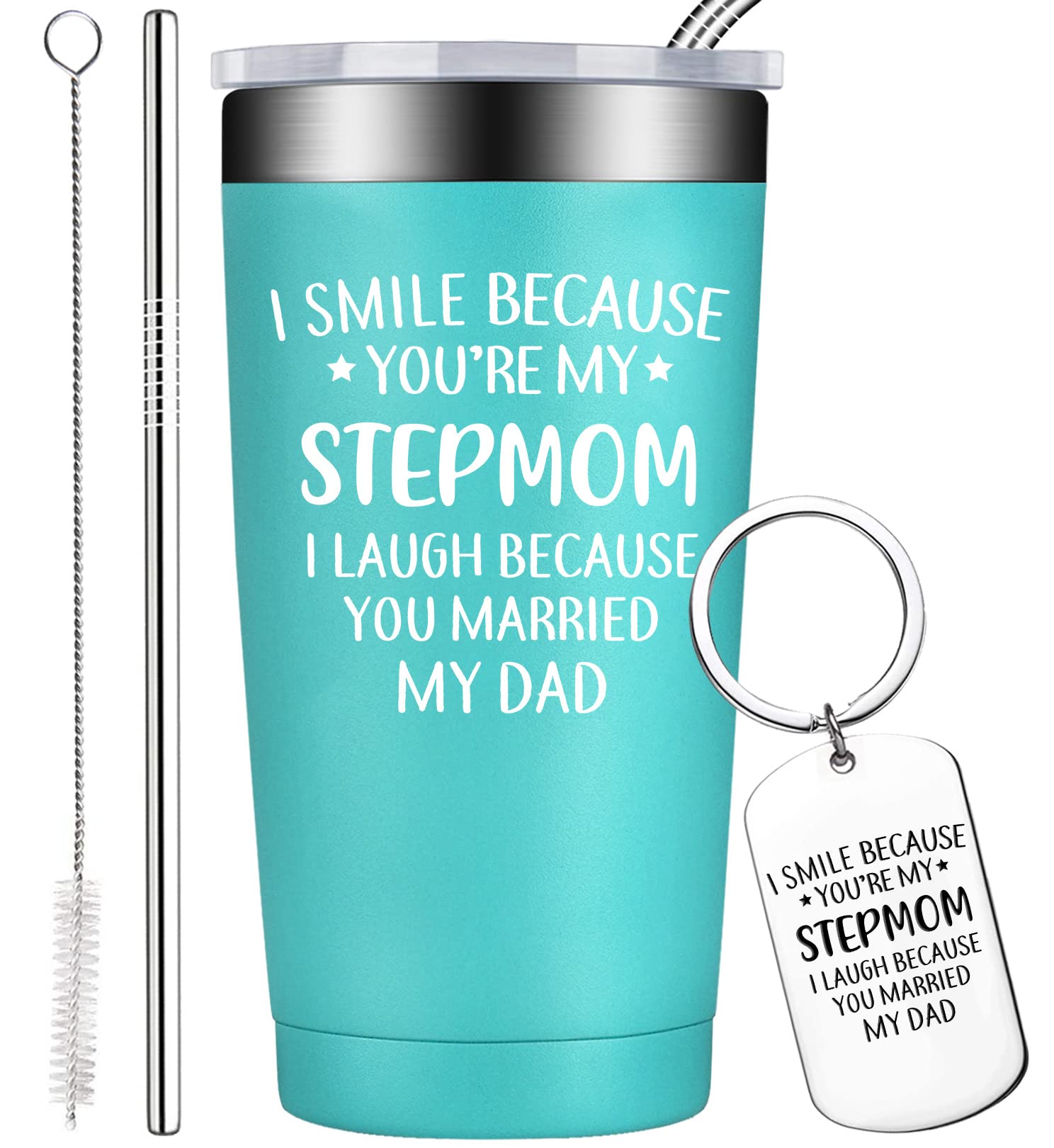 Grifarny Stepmom Gifts from Stepdaughter, Daughter, Son - Mothers Day Gift for Stepmom，Step Mom - Christmas Birthday Gifts for Stepmom, Stepmother - Stepmom Tumbler Cup 20oz