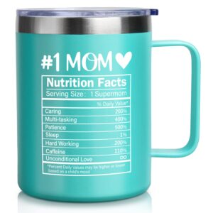 birthday gifts for mom, mother's day gifts from daughter son, new mom cool great best funny ideas presents for women, insulated stainless reusable tumbler cup with lid for christmas valentine's day