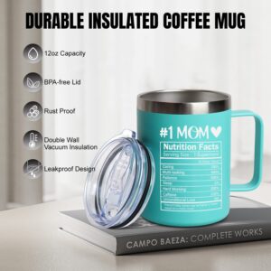Birthday Gifts for Mom, Mother's Day Gifts from Daughter Son, New Mom Cool Great Best Funny Ideas Presents for Women, Insulated Stainless Reusable Tumbler Cup with Lid for Christmas Valentine's Day