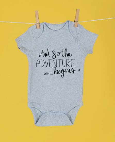 Pregnancy Gift Est 2023 - New Mommy and Daddy Est 2023 11 oz Black Mug Set with "And So The Adventure Begin" Romper (0-3 Months) - Top Mom and Dad Gift Set for New and Expecting Parents to Be