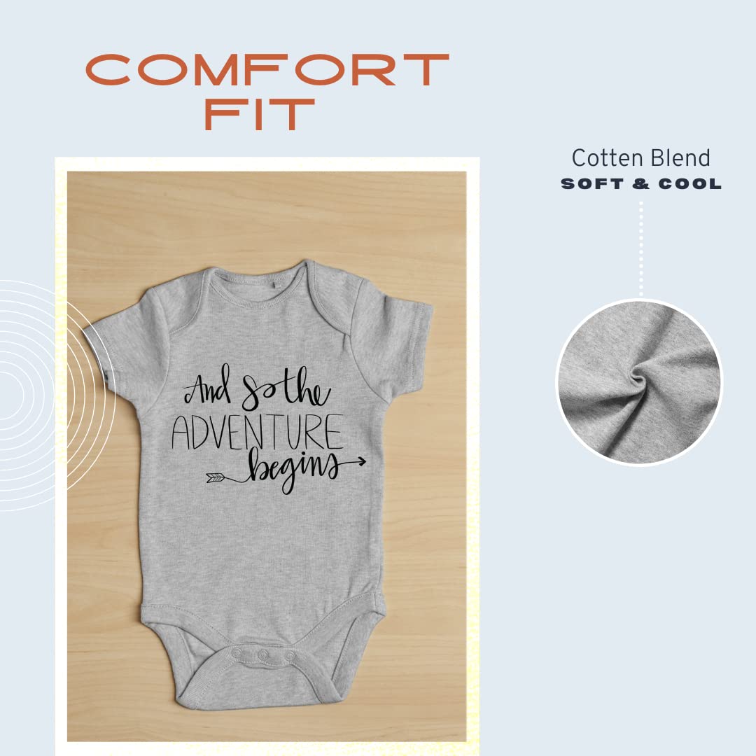 Pregnancy Gift Est 2023 - New Mommy and Daddy Est 2023 11 oz Black Mug Set with "And So The Adventure Begin" Romper (0-3 Months) - Top Mom and Dad Gift Set for New and Expecting Parents to Be