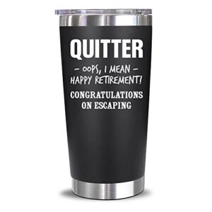 retirement gifts for men women 2024 - retired gifts for men, women - retirement party decorations - fun retirement gifts for women, men, retired people, coworkers, friends - 20 oz tumbler